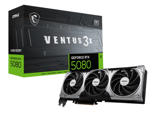 MSI GeForce RTX 5080 VENTUS 3X 16GB OC